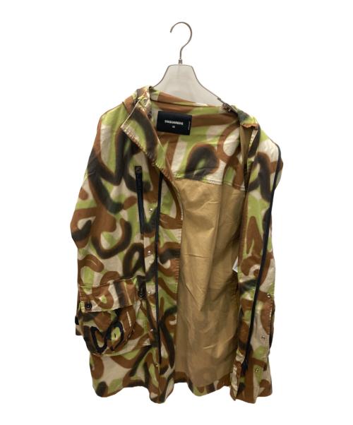 DSQUARED2（ディースクエアード）DSQUARED2 (ディースクエアード) Military Cargo Parka オリーブ×ブラウン サイズ:48の古着・服飾アイテム