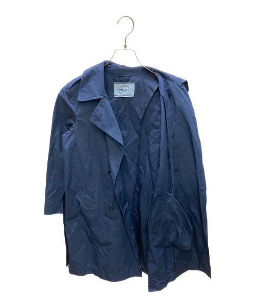 PRADA（プラダ）PRADA (プラダ) トレンチコート ネイビー サイズ:SIZE 38の古着・服飾アイテム