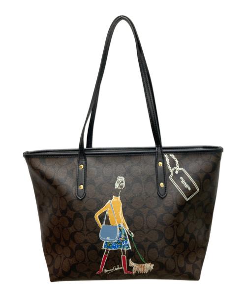 COACH（コーチ）COACH (コーチ) シグネチャー ボニー・カシン トートバッグ ブラウンの古着・服飾アイテム