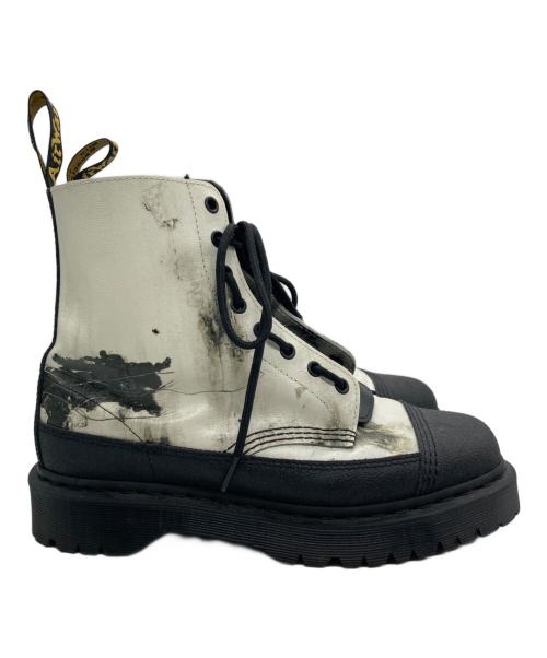 Dr.Martens（ドクターマーチン）Dr.Martens (ドクターマーチン) NINE INCH NAILS (ナイン・インチ・ネイルズ) 1460 NIN 8ホールブーツ ホワイト×ブラック サイズ:28の古着・服飾アイテム