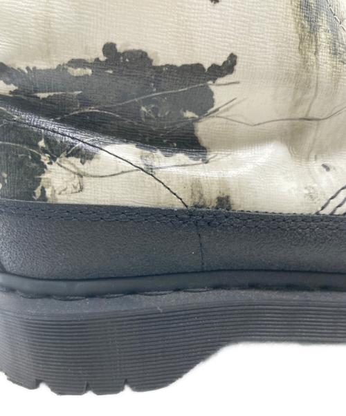 Dr.Martens（ドクターマーチン）Dr.Martens (ドクターマーチン) NINE INCH NAILS (ナイン・インチ・ネイルズ) 1460 NIN 8ホールブーツ ホワイト×ブラック サイズ:28の古着・服飾アイテム