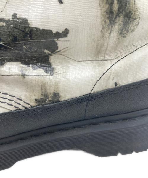 Dr.Martens（ドクターマーチン）Dr.Martens (ドクターマーチン) NINE INCH NAILS (ナイン・インチ・ネイルズ) 1460 NIN 8ホールブーツ ホワイト×ブラック サイズ:28の古着・服飾アイテム