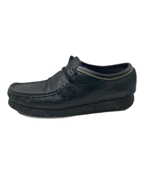 CLARKS（クラークス）CLARKS (クラークス) WACKO MARIA (ワコマリア) Wallabee Croc ワラビークロコ ブラック サイズ:26の古着・服飾アイテム