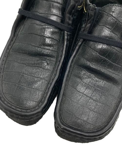 CLARKS（クラークス）CLARKS (クラークス) WACKO MARIA (ワコマリア) Wallabee Croc ワラビークロコ ブラック サイズ:26の古着・服飾アイテム