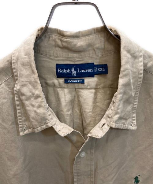 RALPH LAUREN（ラルフローレン）RALPH LAUREN (ラルフローレン) CLASSIC FIT リネンシルクシャツ ベージュ サイズ:XXLの古着・服飾アイテム