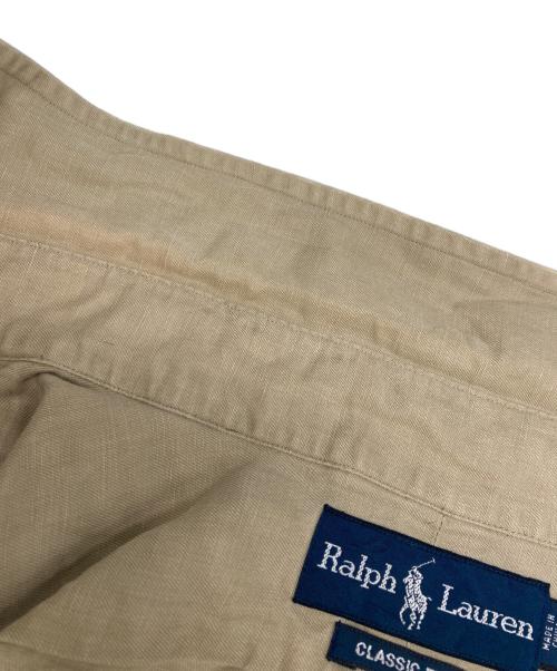 RALPH LAUREN（ラルフローレン）RALPH LAUREN (ラルフローレン) CLASSIC FIT リネンシルクシャツ ベージュ サイズ:XXLの古着・服飾アイテム