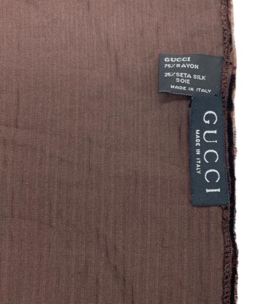 GUCCI（グッチ）GUCCI (グッチ) ベロアストール ブラウン サイズ:下記参照の古着・服飾アイテム
