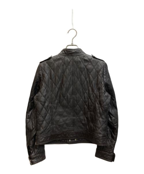 BALMAIN（バルマン）BALMAIN (バルマン) ラムレザーキルティングライダースジャケット ブラウン サイズ:11の古着・服飾アイテム