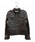 BALMAIN（バルマン）の古着「ラムレザーキルティングライダースジャケット」｜ブラウン