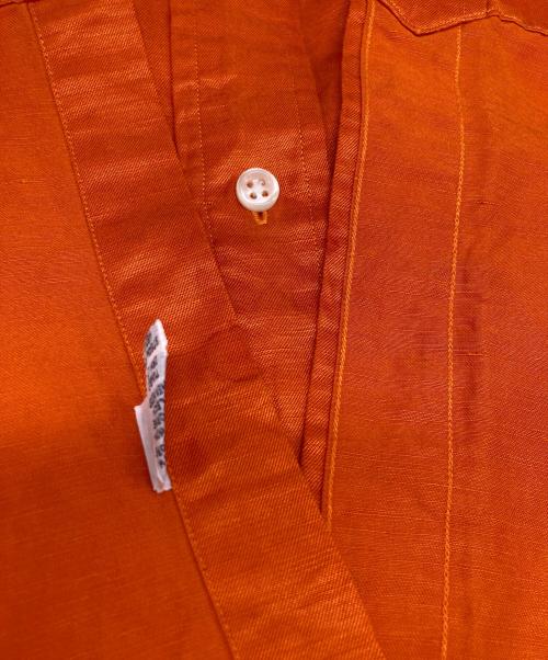 RALPH LAUREN（ラルフローレン）RALPH LAUREN (ラルフローレン) シルクリネンボタンダウンシャツ オレンジ サイズ:Mの古着・服飾アイテム