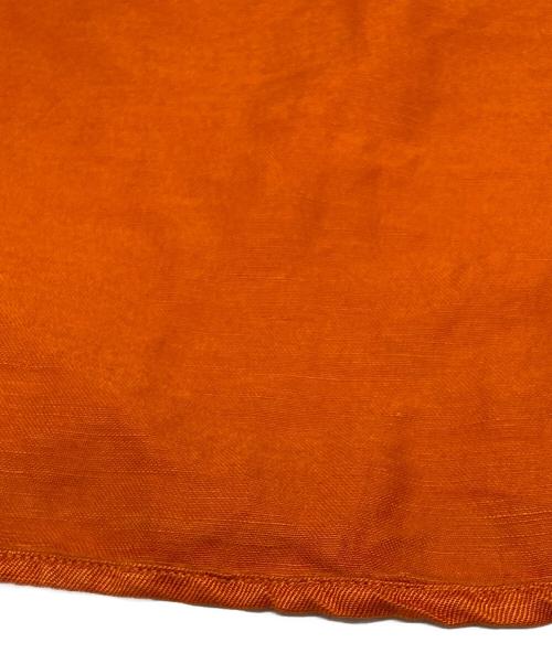 RALPH LAUREN（ラルフローレン）RALPH LAUREN (ラルフローレン) シルクリネンボタンダウンシャツ オレンジ サイズ:Mの古着・服飾アイテム