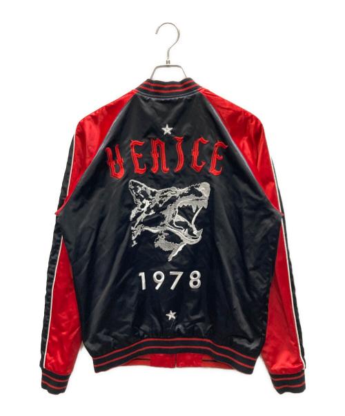 DIESEL（ディーゼル）DIESEL (ディーゼル) リバーシブル スカジャン ブラック×レッド サイズ:Mの古着・服飾アイテム