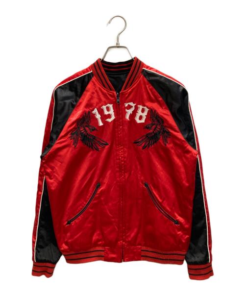 DIESEL（ディーゼル）DIESEL (ディーゼル) リバーシブル スカジャン ブラック×レッド サイズ:Mの古着・服飾アイテム
