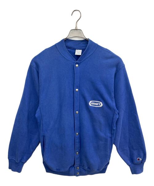 Champion REVERSE WEAVE（チャンピオン リバース ウィーブ）Champion REVERSE WEAVE (チャンピオン リバース ウィーブ) 90s スナップカーディガン ブルー サイズ:LARGEの古着・服飾アイテム