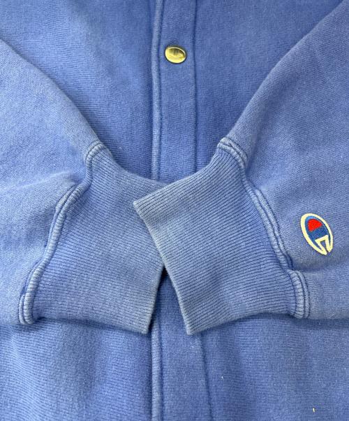 Champion REVERSE WEAVE（チャンピオン リバース ウィーブ）Champion REVERSE WEAVE (チャンピオン リバース ウィーブ) 90s スナップカーディガン ブルー サイズ:LARGEの古着・服飾アイテム