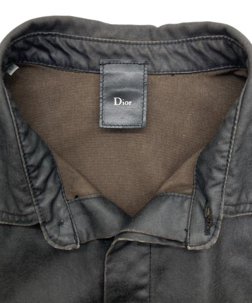 DIOR HOMME（ディオール オム）DIOR HOMME (ディオール オム) 比翼コーティングジャケット ブラック サイズ:50の古着・服飾アイテム