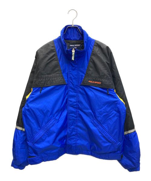 POLO SPORT（ポロスポーツ）POLO SPORT (ポロスポーツ) 中綿ナイロンジャケット ブルー×イエロー サイズ:Lの古着・服飾アイテム
