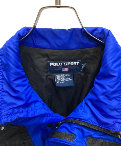 POLO SPORT（ポロスポーツ）POLO SPORT (ポロスポーツ) 中綿ナイロンジャケット ブルー×イエロー サイズ:Lの古着・服飾アイテム