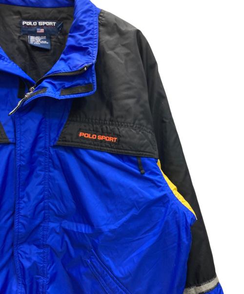 POLO SPORT（ポロスポーツ）POLO SPORT (ポロスポーツ) 中綿ナイロンジャケット ブルー×イエロー サイズ:Lの古着・服飾アイテム