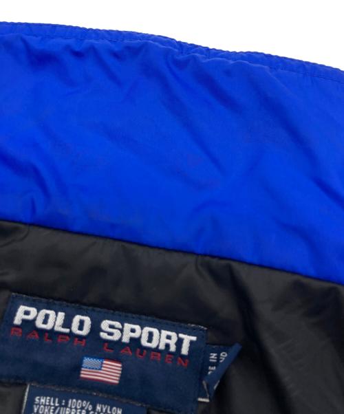 POLO SPORT（ポロスポーツ）POLO SPORT (ポロスポーツ) 中綿ナイロンジャケット ブルー×イエロー サイズ:Lの古着・服飾アイテム