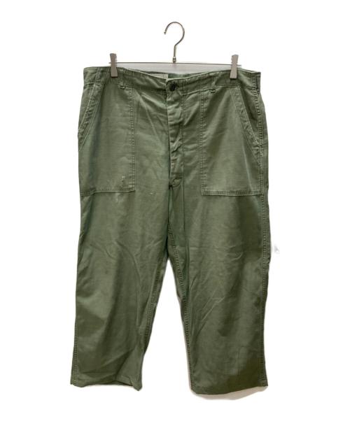 A.T. JONES & SONS（エーティージョーンズアンドサンズ）A.T. JONES & SONS (エーティージョーンズアンドサンズ) コットンサテンベイカーパンツ グリーン サイズ:W38の古着・服飾アイテム