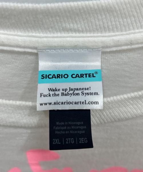 SICARIO CARTEL（シカリオ カルテル）SICARIO CARTEL (シカリオ カルテル) ロングスリーブカットソー ホワイト×ピンク サイズ:2XLの古着・服飾アイテム