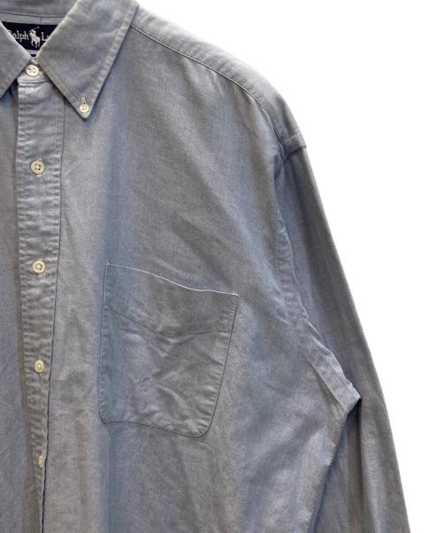 POLO RALPH LAUREN（ポロ・ラルフローレン）POLO RALPH LAUREN (ポロ・ラルフローレン) 裾ポニーボタンダウンシャツ ブルー サイズ:SIZE Mの古着・服飾アイテム
