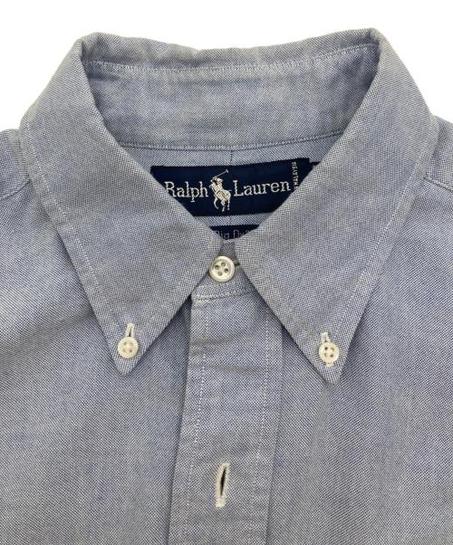 POLO RALPH LAUREN（ポロ・ラルフローレン）POLO RALPH LAUREN (ポロ・ラルフローレン) 裾ポニーボタンダウンシャツ ブルー サイズ:SIZE Mの古着・服飾アイテム