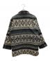 WOOLRICH (ウールリッチ) 襟レザーネイティブ柄ジャケット グレー サイズ:SIZE M：16000円