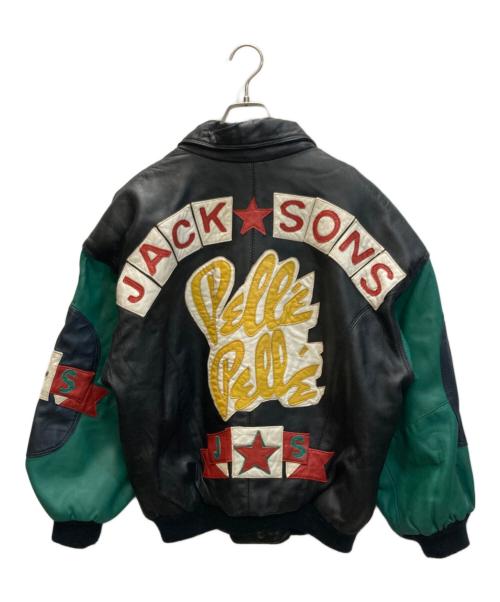 pellepelle（ペレペレ）pellepelle (ペレペレ) JACK SONS レザージャケット ブラック サイズ:記載なしの古着・服飾アイテム