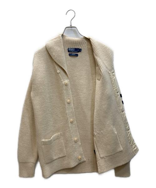 POLO RALPH LAUREN（ポロ・ラルフローレン）POLO RALPH LAUREN (ポロ・ラルフローレン) ショールカラーカーディガン アイボリー サイズ:SIZE Mの古着・服飾アイテム