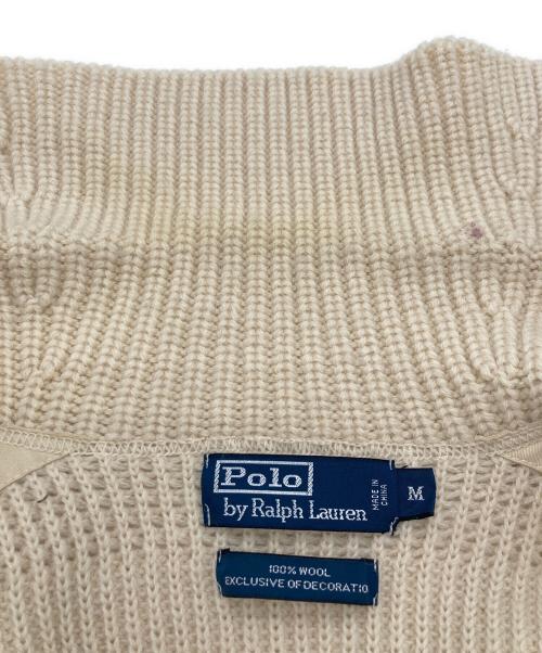 POLO RALPH LAUREN（ポロ・ラルフローレン）POLO RALPH LAUREN (ポロ・ラルフローレン) ショールカラーカーディガン アイボリー サイズ:SIZE Mの古着・服飾アイテム