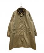 Barbourバブアー）の古着「襟コーデュロイ ロング ステンカラー コート」｜ベージュ