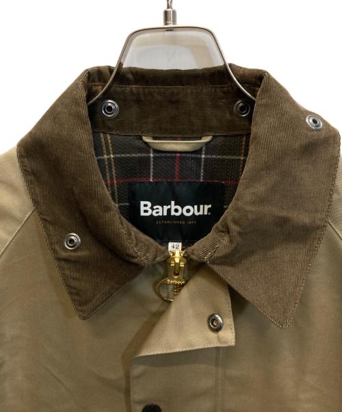 Barbour（バブアー）Barbour (バブアー) 襟コーデュロイ ロング ステンカラー コート ベージュ サイズ:SIZE 42の古着・服飾アイテム