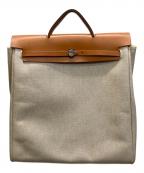 HERMESエルメス）の古着「エールバッグMM 2WAYショルダーバッグ」｜ブラウン×ベージュ