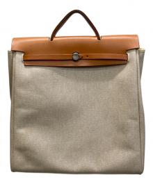 HERMES（エルメス）の古着「エールバッグMM 2WAYショルダーバッグ」｜ブラウン×ベージュ