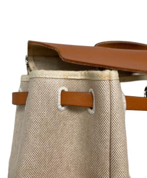 HERMES（エルメス）HERMES (エルメス) エールバッグMM 2WAYショルダーバッグ ブラウン×ベージュの古着・服飾アイテム