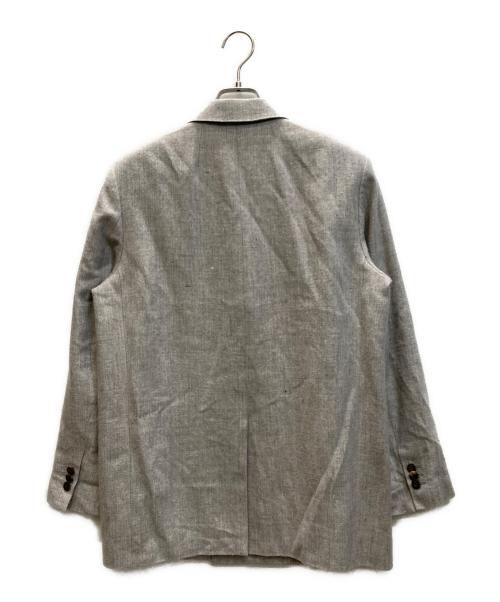 ATON（エイトン）ATON (エイトン) LINEN WOOL TWEED | DOUBLE BREASTED JACKET グレー サイズ:SIZE 1の古着・服飾アイテム