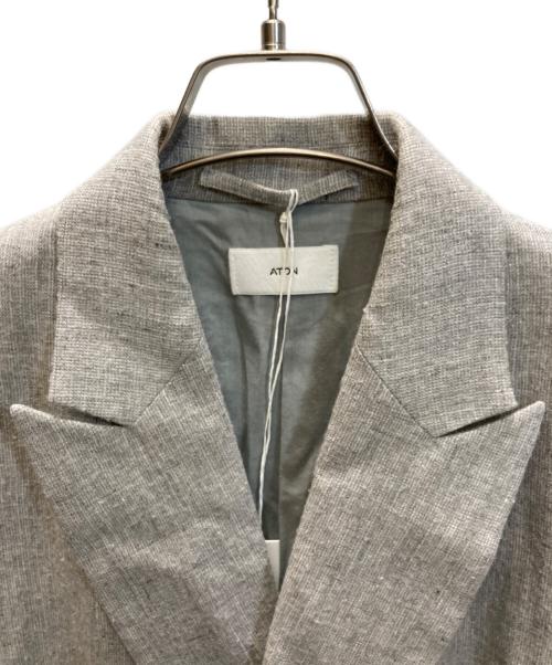 ATON（エイトン）ATON (エイトン) LINEN WOOL TWEED | DOUBLE BREASTED JACKET グレー サイズ:SIZE 1の古着・服飾アイテム