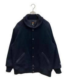 BLUCO WORK GARMENT（ブルコ ワーク ガーメント）の古着「Heavy Melton Pharaoh Coat」｜ネイビー