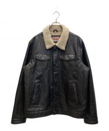 LEVI'S（リーバイス）の古着「裏地ボア フェイクレザージャケット」｜ブラック