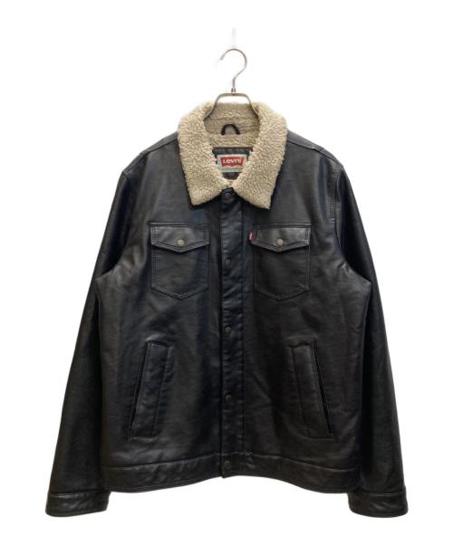 LEVI'S（リーバイス）LEVI'S (リーバイス) 裏地ボア フェイクレザージャケット ブラック サイズ:下記参照の古着・服飾アイテム