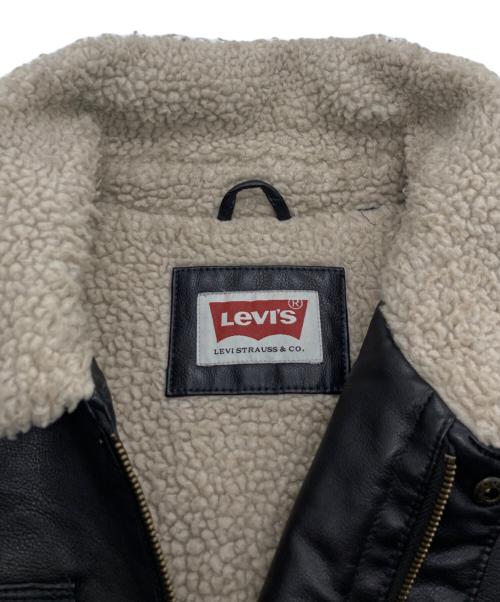 LEVI'S（リーバイス）LEVI'S (リーバイス) 裏地ボア フェイクレザージャケット ブラック サイズ:下記参照の古着・服飾アイテム