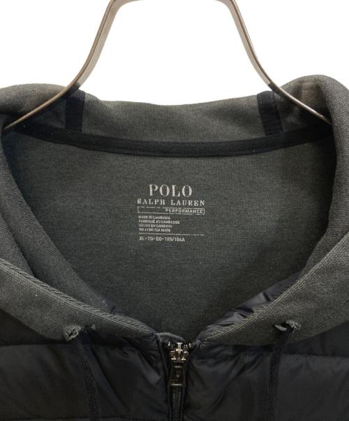 POLO RALPH LAUREN（ポロ・ラルフローレン）POLO RALPH LAUREN (ポロ・ラルフローレン) フーデット ダウンベスト ブラック サイズ:SIZE XLの古着・服飾アイテム
