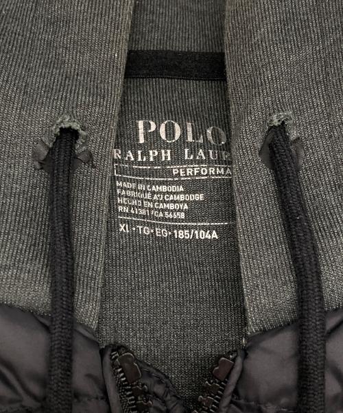 POLO RALPH LAUREN（ポロ・ラルフローレン）POLO RALPH LAUREN (ポロ・ラルフローレン) フーデット ダウンベスト ブラック サイズ:SIZE XLの古着・服飾アイテム