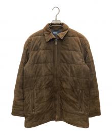 POLO RALPH LAUREN（ポロ・ラルフローレン）の古着「スウェードキルティング中綿ジャケット」｜ブラウン