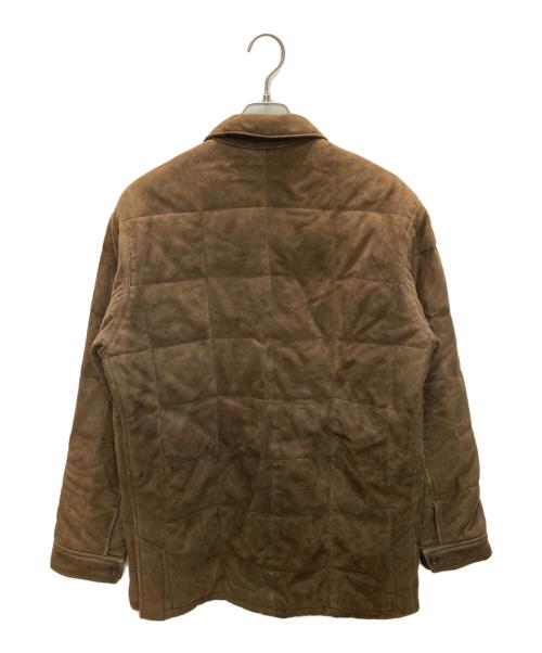 POLO RALPH LAUREN（ポロ・ラルフローレン）POLO RALPH LAUREN (ポロ・ラルフローレン) スウェードキルティング中綿ジャケット ブラウン サイズ:Mの古着・服飾アイテム