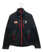RLX RALPH LAURENアールエルエックスラルフローレン）の古着「フリースジャケット」｜ブラック×レッド