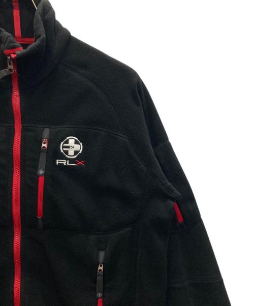RLX RALPH LAUREN（アールエルエックスラルフローレン）RLX RALPH LAUREN (アールエルエックスラルフローレン) フリースジャケット ブラック×レッド サイズ:下記参照の古着・服飾アイテム