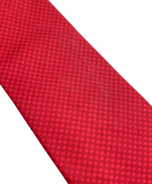 LOUIS VUITTON（ルイ ヴィトン）LOUIS VUITTON (ルイ ヴィトン) マイクロダミエシルクネクタイ レッド サイズ:下記参照の古着・服飾アイテム
